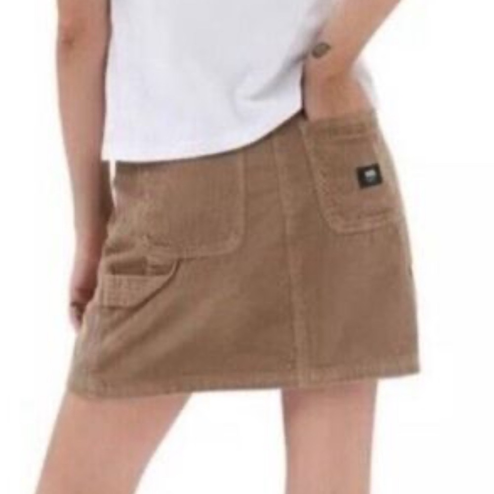 VANS Women's Ground Work Cord Mini Skirt size 26 - Picture 2 of 8